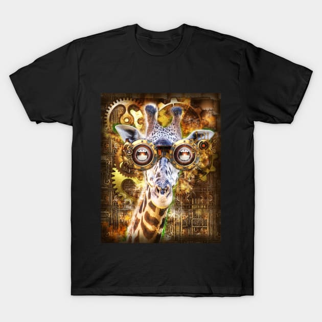 Steampunk Giraffe T-Shirt by 1AlmightySprout